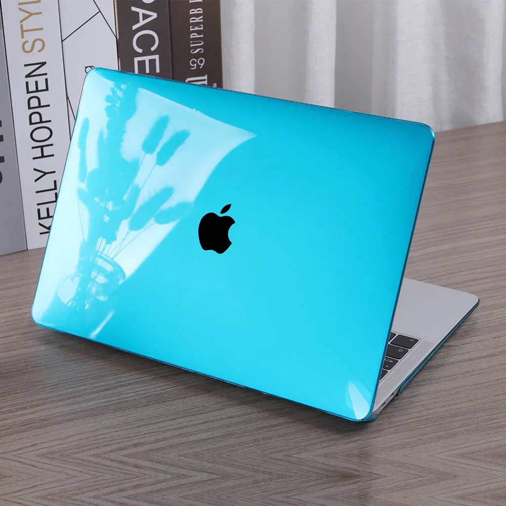 Crystal Sky Blue Чехол для ноутбука Apple MacBook Air 13 дюймов A1932 для нового Mac book Pro 13,3 15,4 Touch bar A2159 прозрачный пластиковый жесткий корпус - Цвет: Crystal Sky Blue