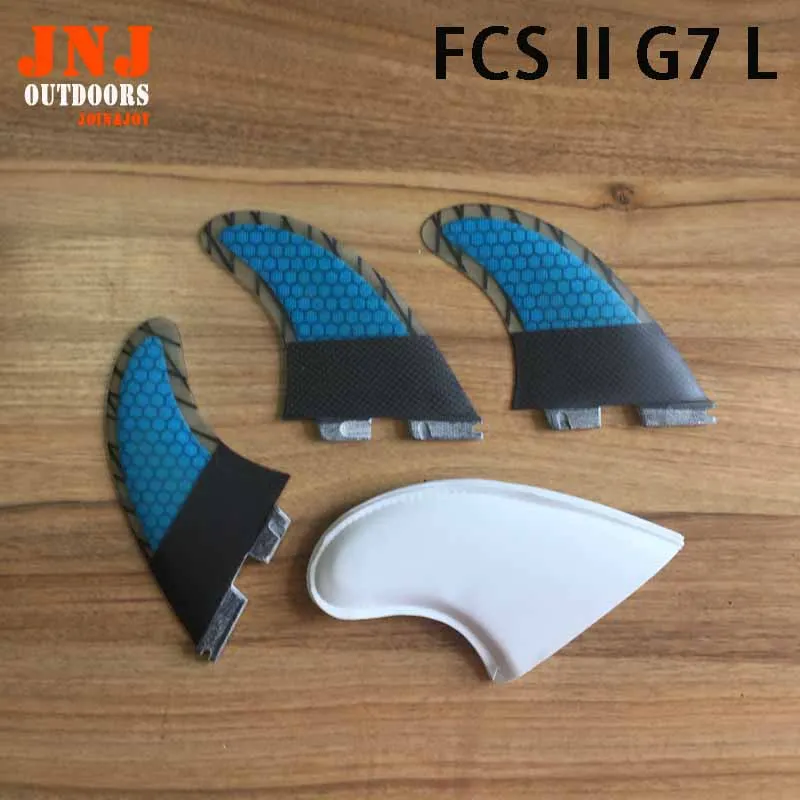 Бесплатная доставка Стекловолокно с углеродным волокном FCS II L G7 плавники для