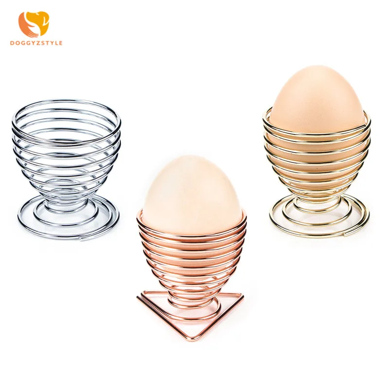 1 шт. прочная металлическая подставка для яйца спиральный держатель завтрака