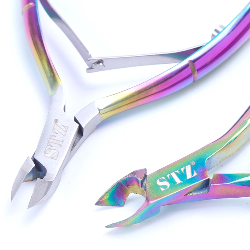 STZ Rainbow машинка для стрижки ногтей нержавеющая сталь мертвая кожа кутикулы