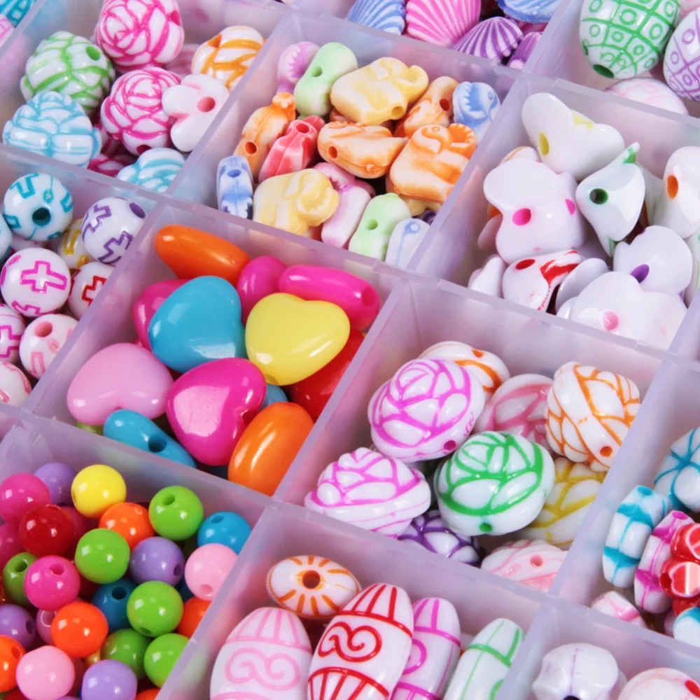 Lisli Красочные Акриловые Бисер Игрушка DIY Ювелирные Изделия для Детей Ожерелье и