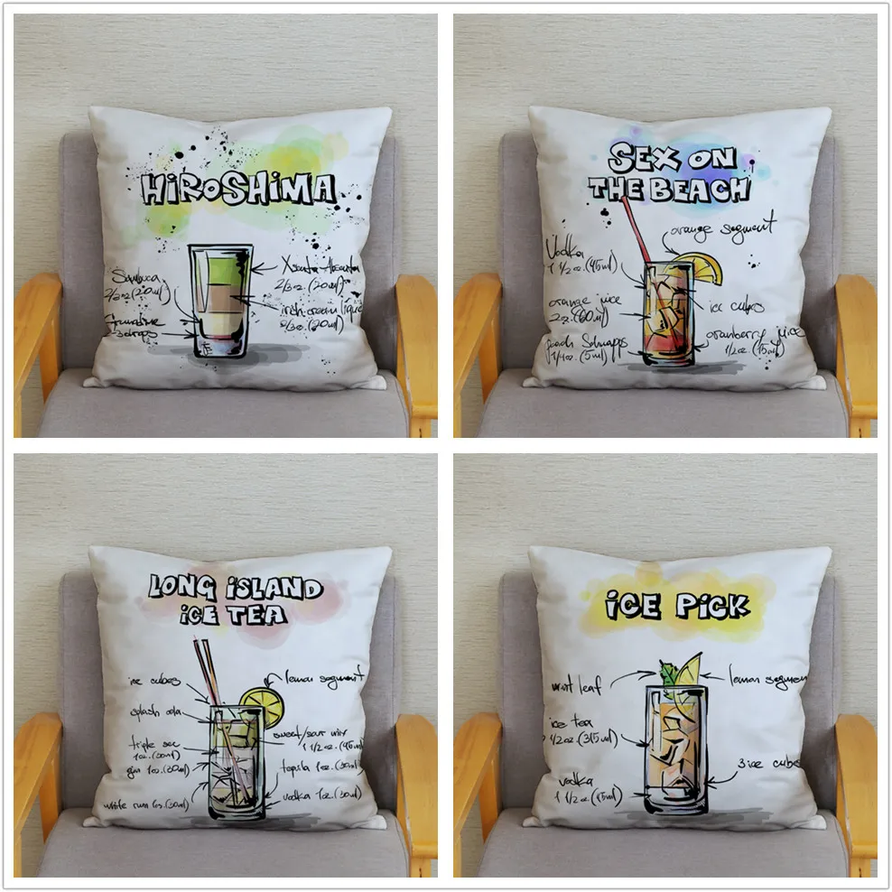 Питья адвокатского сословия коктейльное lemon Чай чехол для подушки с принтом