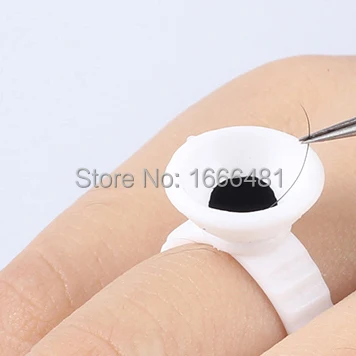 

200 pcs Disposable Eyelash Extension Glue Rings Adhesive Tattoo Pigment Well Holder tool Free Shipping