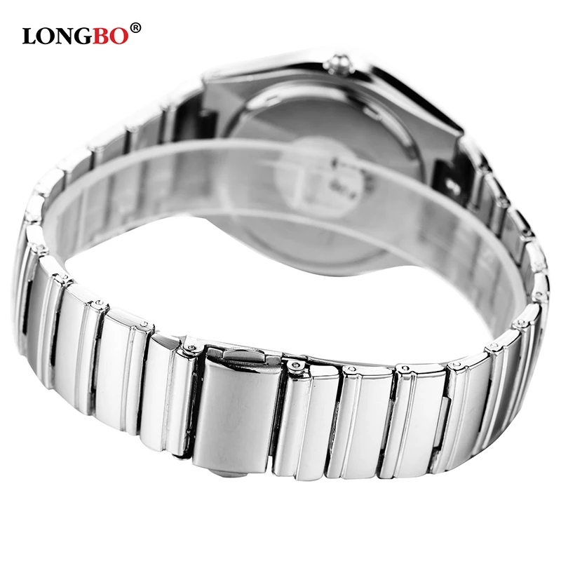 Классические мужские часы с черным циферблатом роскошные брендовые LONGBO высокое