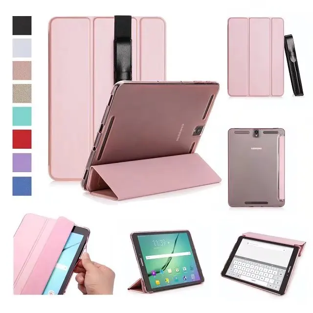 Умный ультра тонкий магнитный кожаный жесткий чехол для samsung Galaxy Tab S3 9,7 SM-T820/T825