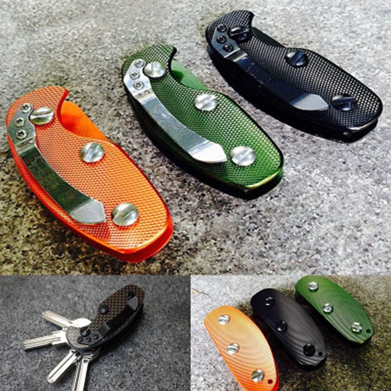 2PCS Car aluminum compact storage EDC gearbox main organizer pocket tool holder clamp clip light portable survival useful | Автомобили и