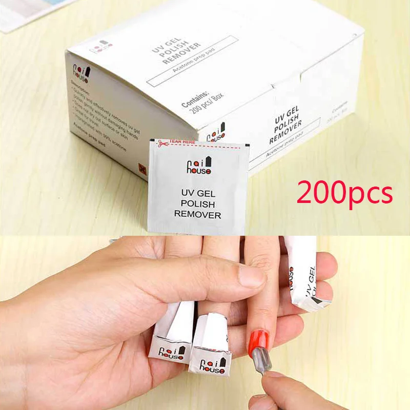 200 шт./упак. жидкость для снятия геля лак ногтей алюминиевые полоски гель лака
