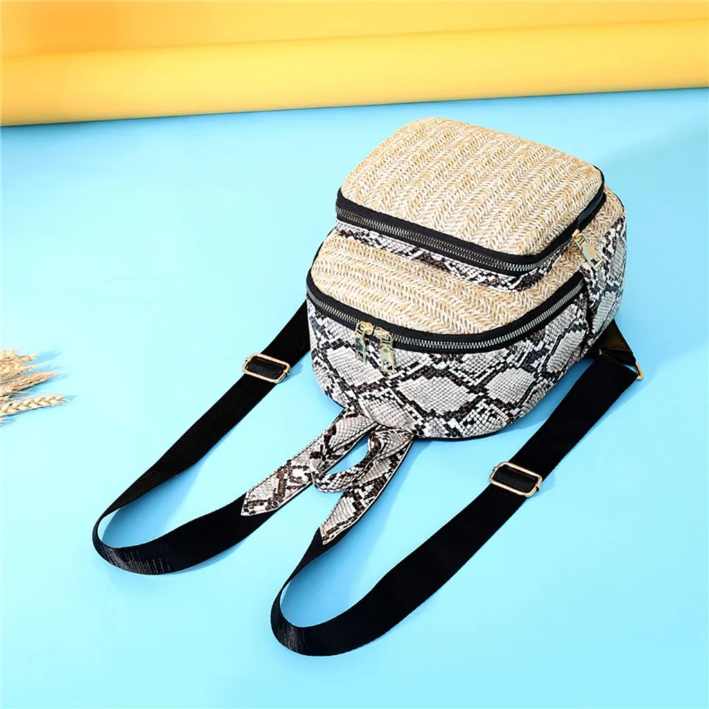 Herald модный плетеный рюкзак из соломы для женщин летний девочек-подростков