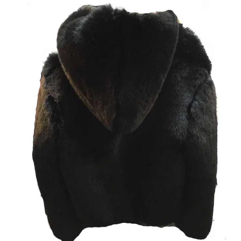 Теплые зимние толстовки пальто из искусственного лисьего меха для женщин