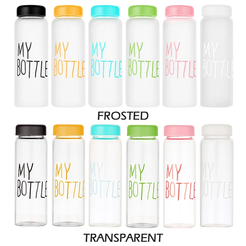 Бутылка для воды Пластик модные спортивные My Bottle 500 мл стиль термостойкие герметичные цвет любители путешествий Бутылки для воды PP материал