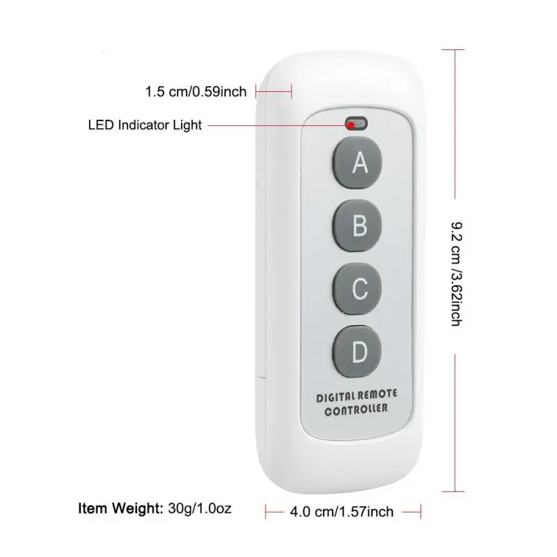 Universal 433MHz RF Remote Control 4 Channel Learning Code 1527 Transmitter Key Fob DC 12V Mini Wireless Garage Gate Opener S2 |