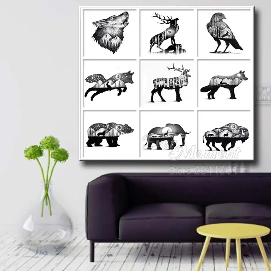 Алмазная мозаика с животными Черный волк|painting cross stitch|diamond painting stitchdiamond mosaic |