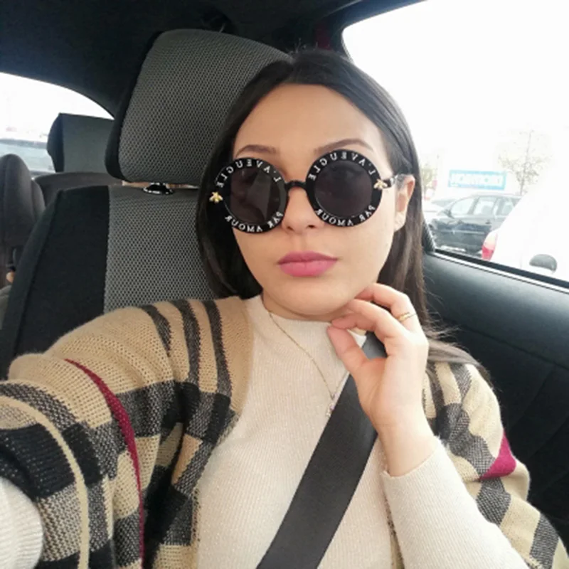 Трендовые круглые очки Солнцезащитные женские ретро солнцезащитные Брендовые