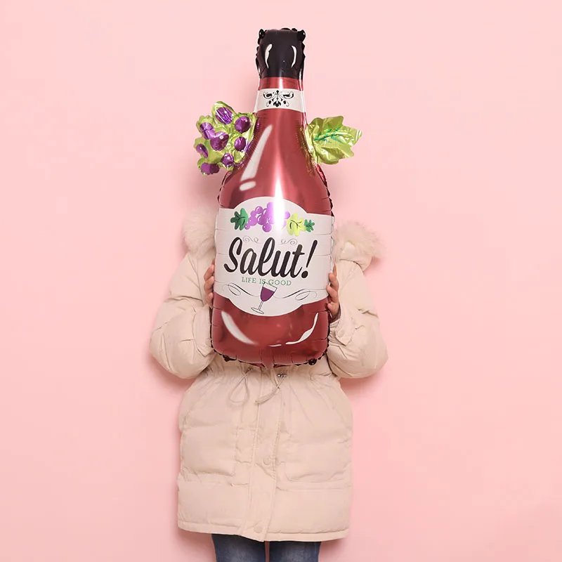 36inch Wine Bottle STARLZMU 1 шт. Свадебные украшения день рождения шары шарик для бутылки Корона воздушный шар из фольги 1 день рождения украшения для взрослых Globos - Цвет: 36inch Wine Bottle