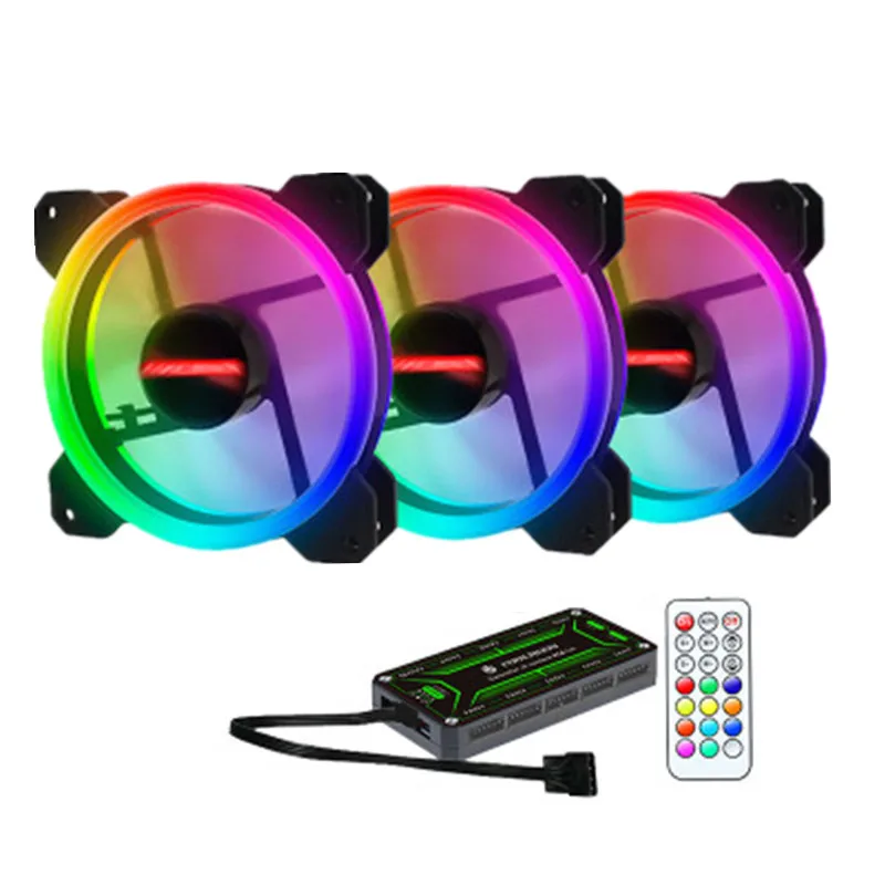RGB Корпус Вентилятор 12 см Настольный компьютер шасси водяного охлаждения