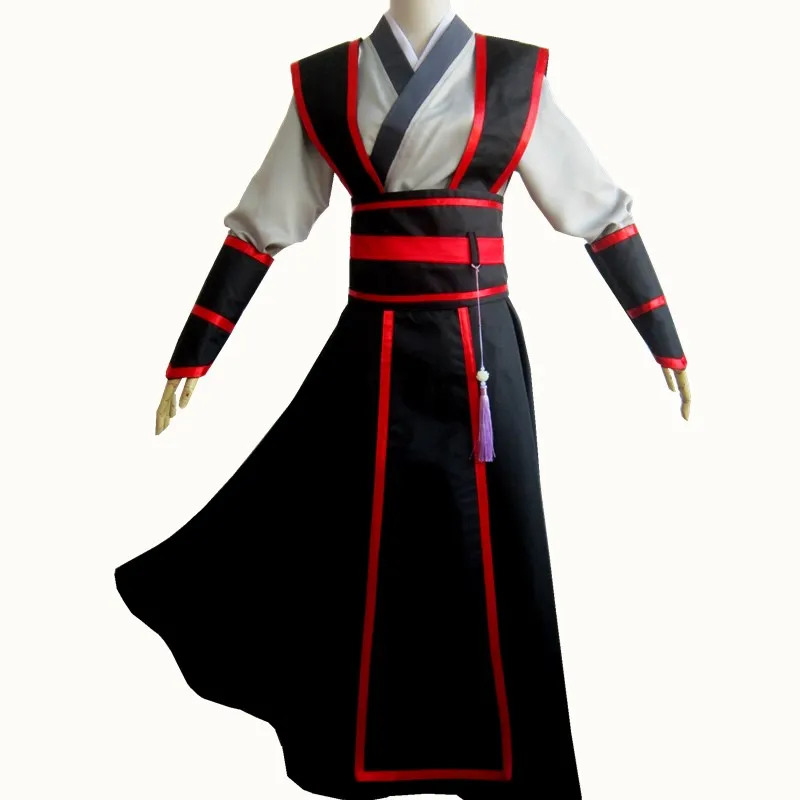 Вэй Wuxian молодой гроссмейстер Demonic культивирования Косплей Костюм Вэй Wuxian Mo Dao Zu Ши Вэй ин костюм парики сапоги