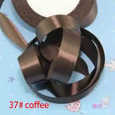 37 coffee 25 ярдов/партия, 2 см, корсажная лента, атласная, для шитья, для рукоделия, ленты, сделай сам, для свадьбы, машины, узел, украшение невесты - Цвет: 37 coffee