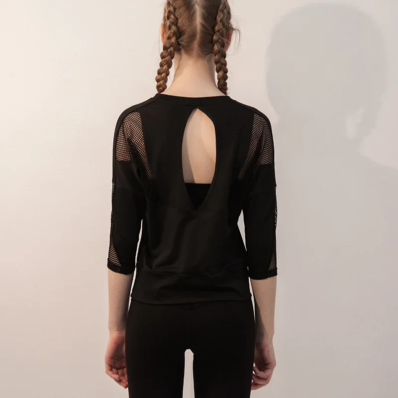 Женские рубашки с коротким рукавом для йоги высокоэластичная облегающая