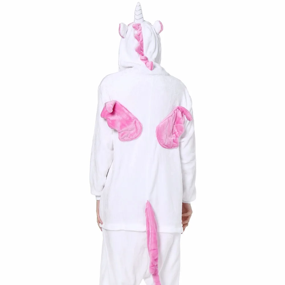 Зимняя Фланелевая пижама Unicornio, женская одежда для сна для взрослых, парная Пижама-комбинезон, пижама с изображением единорога, животных, мультяшная Пижама, Femme Pijama Licorne