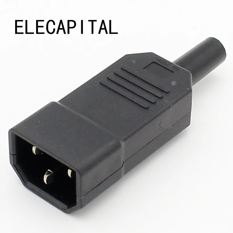 10 шт. новинка оптовая цена А 250 В черный IEC C13 вилка переменного тока|male power plug|male