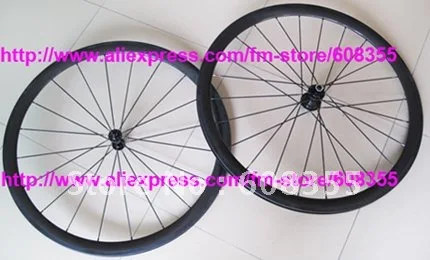 3K Clincher Wheelset - Full Carbon Road Bike Bicycle 700C RIM 24MM SPOKES HUB BRAKE PAD | Спорт и развлечения