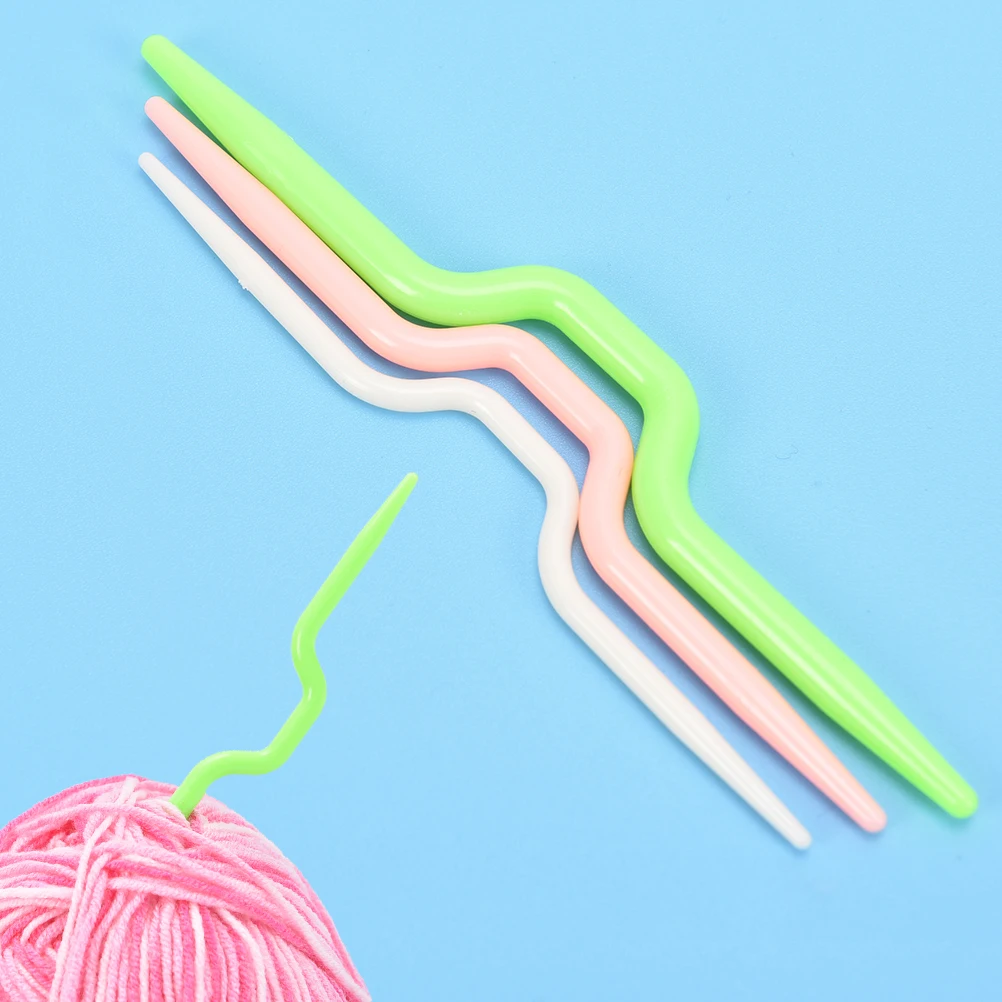 3 шт./компл. abs пластик крючком спицы свитер глушитель инструменты для плетения