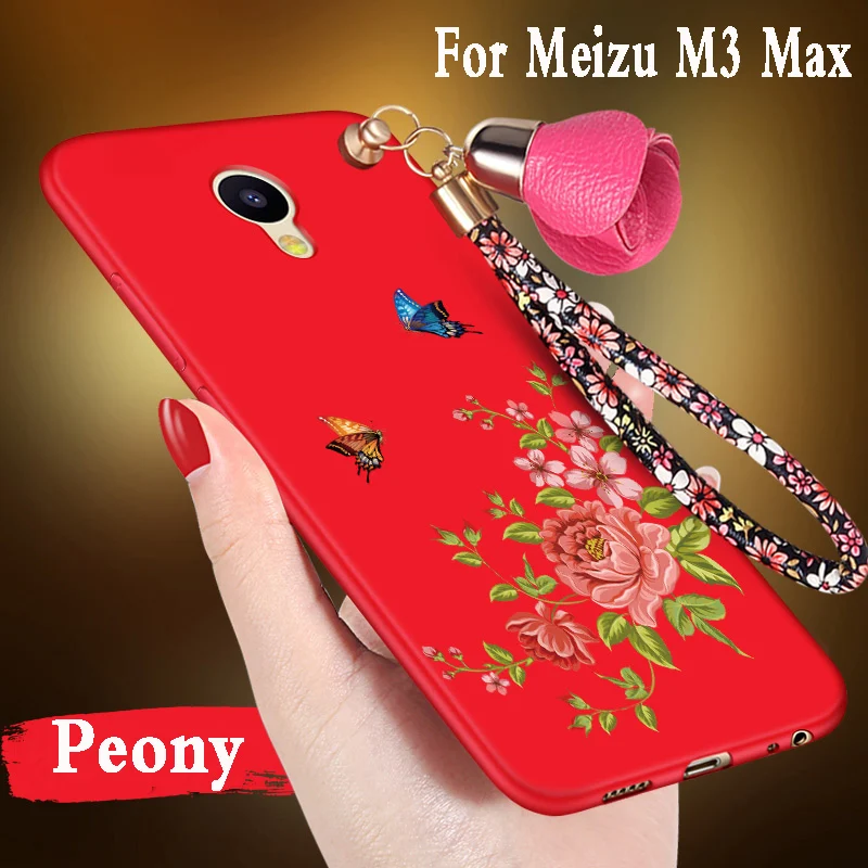 Чехол для Meizu m3 max с милым мультяшным 3D цветком чехол meizu силиконовый защитный