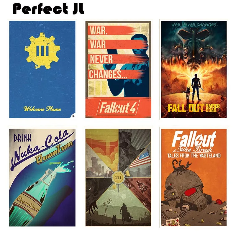 Fallout 4 игровой плакат Серия B домашняя отделка декоративный бумажный с белым