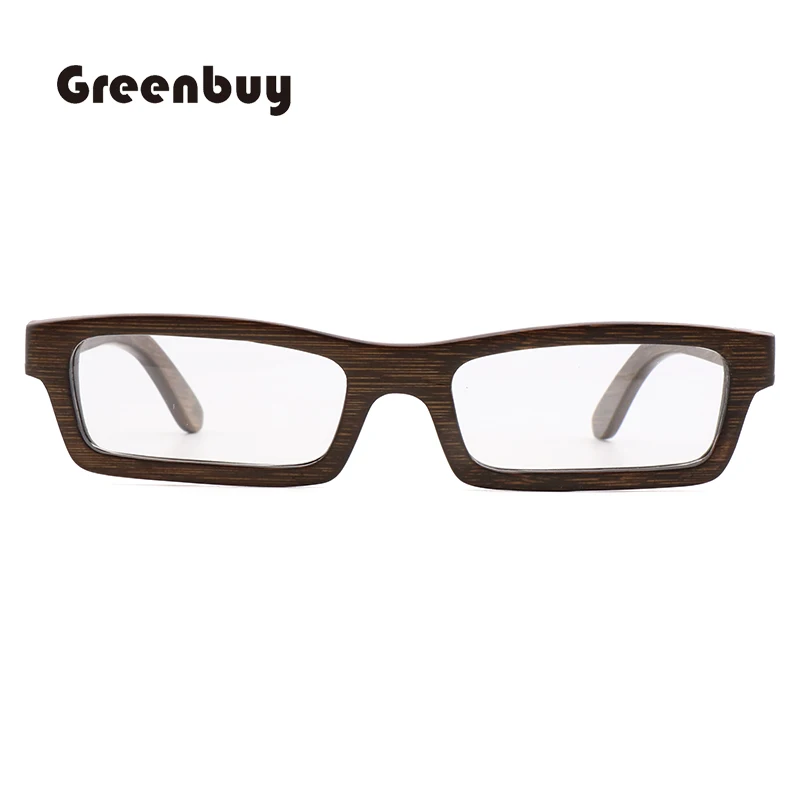 Новая зеленая бамбуковая деревянная оправа для очков квадратные плоские линзы