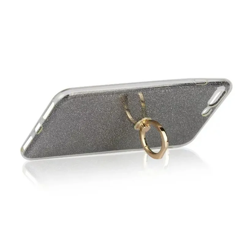 Чехол для iphone 7 с блестящей наклейкой кольцом и пряжкой подставкой чехол 6 6s Plus