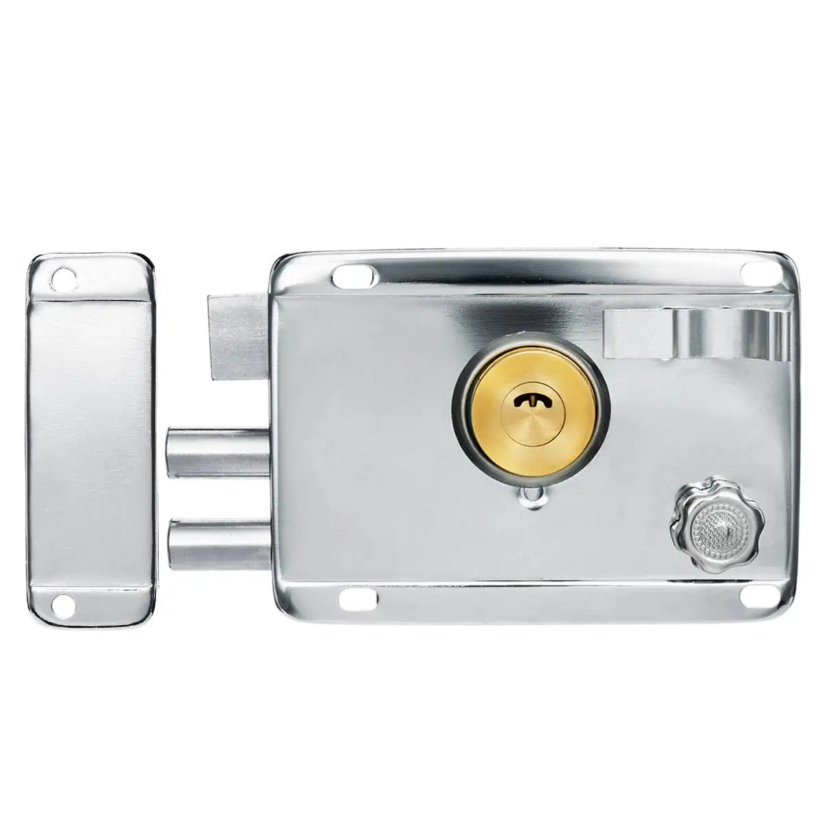 R with deadbolt Несколько страховых замков наружные железные Дверные Замки Безопасность Противоугонный замок деревянные ворота замок для дверного мебельного оборудования 4 типа - Цвет: R with deadbolt