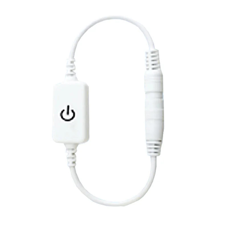 Светодиодный мини-контроллер с диммером, сенсорный DC 12-24 V для 5050 3528, одноцветный светодиодный светильник с регулировкой яркости, черный, белый