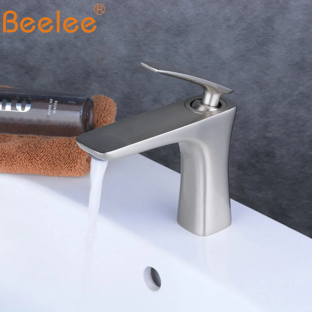 Beelee Смесители для ванной комнаты миксер никелевый кран раковина чаша