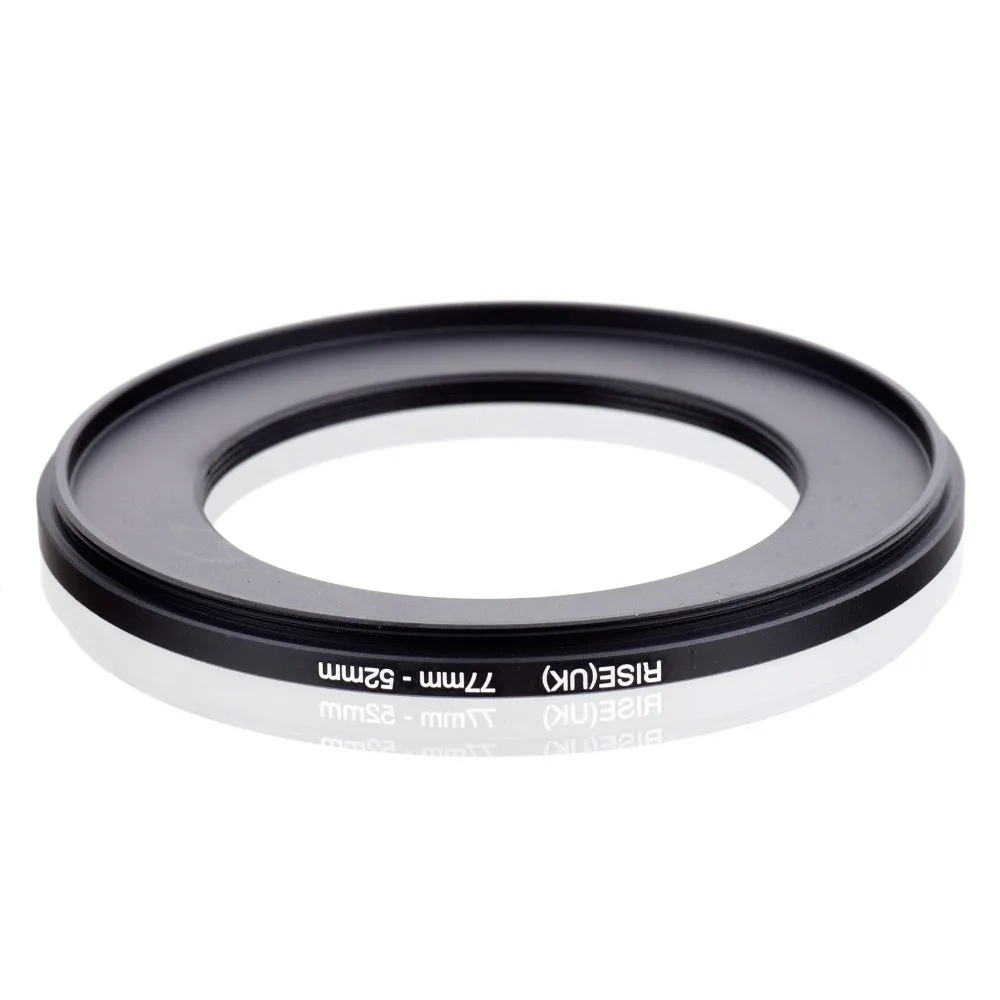 RISE(UK) 77mm-52mm 77-52mm 77 to 52 Step down Ring Filter Adapter black | Электроника