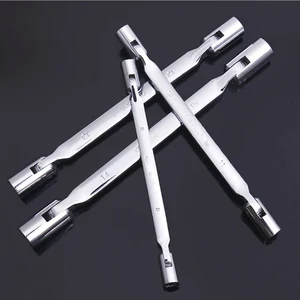 Метрический гаечный ключ с двойной гибкой головкой, 8-19 мм, набор стальных ручных инструментов CRV