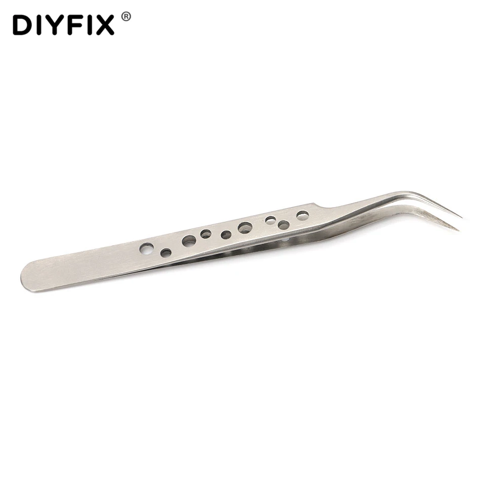 Пинцет DIYFIX 7-SA 1 шт. высокоточный из нержавеющей стали с изогнутыми щипцами |