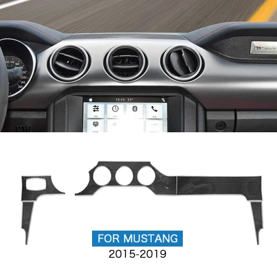 1 Set (5pcs) Airspeed для Ford Mustang аксессуары углеродное волокно автомобильный приборная панель наклейка внутренняя отделка - Название цвета: 1 Set (5pcs)