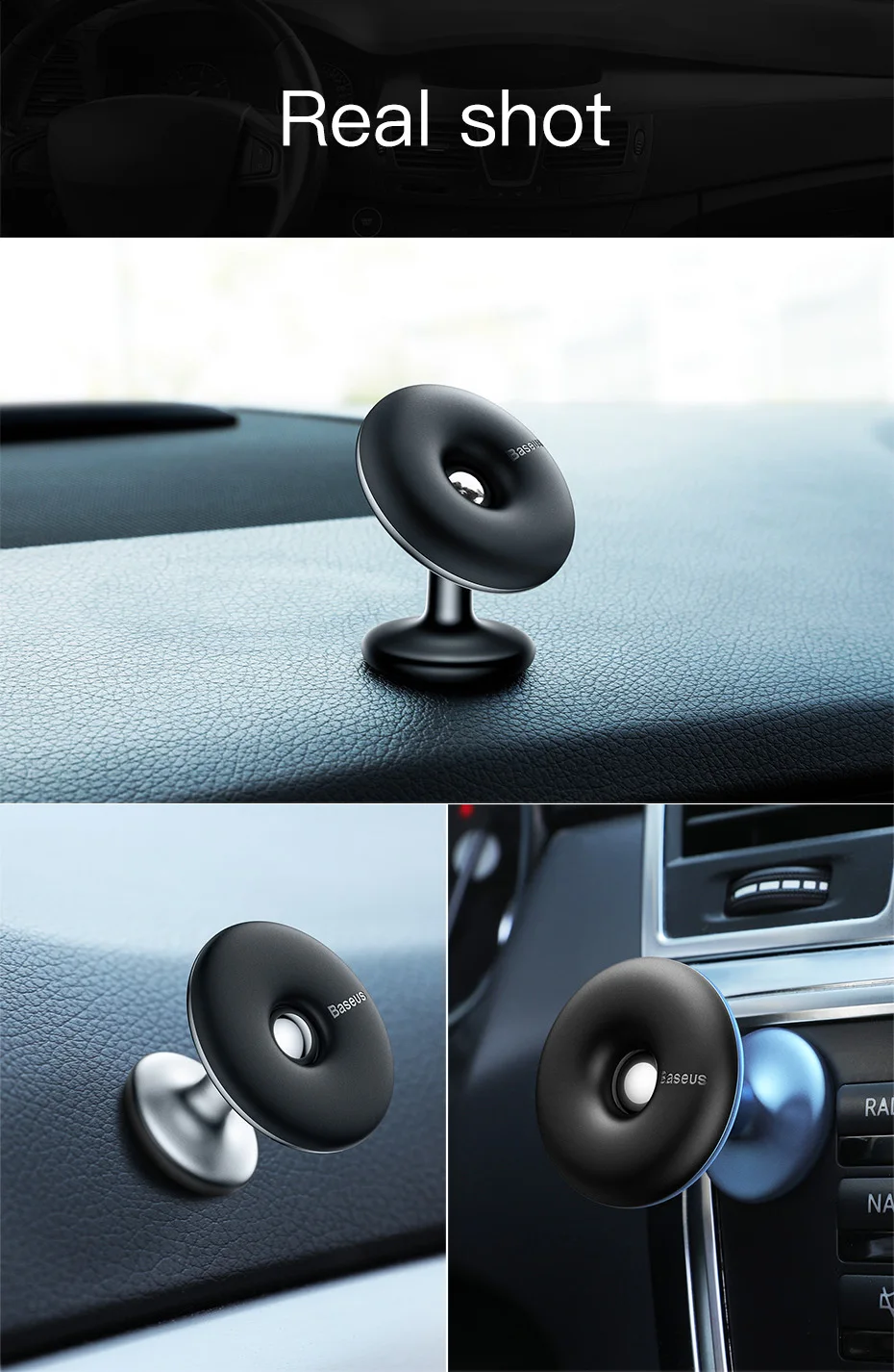 Baseus Автомобильный держатель телефона 360 градусов Air Vent Car Mount Магнитная подставка