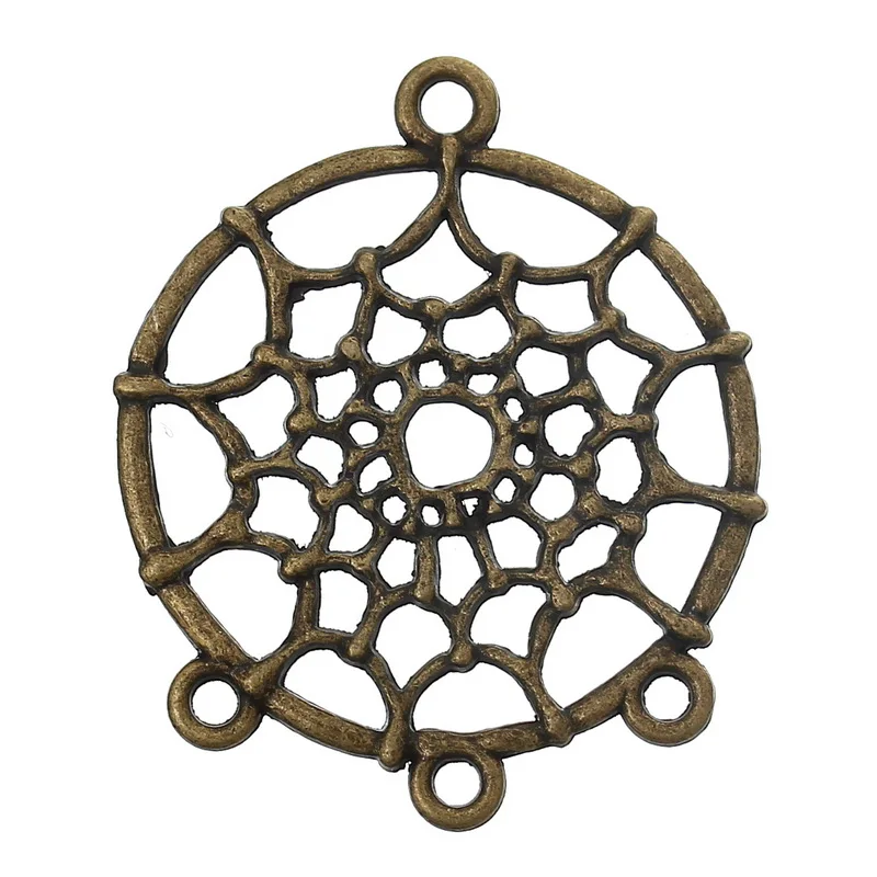 Zinc metal alloy Connectors Findings Round Antique Bronze 3.4cm(1 3/8&quot) x 28mm(1 1/8&quot) 4 PCs new | Украшения и аксессуары
