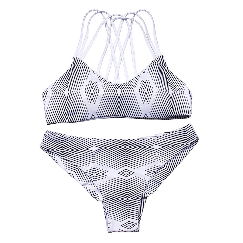 KayVis сексуальный пуш ап бикини женский купальник с принтом со стразами