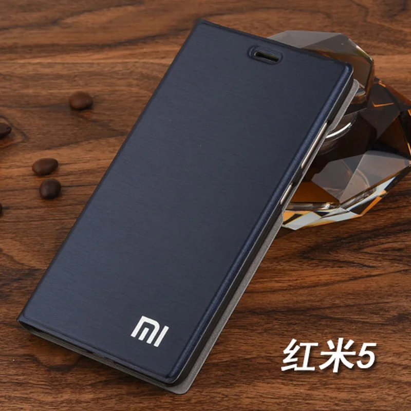 Новое поступление! Чехлы для Xiaomi Redmi 5 роскошный тонкий стильный кожаный