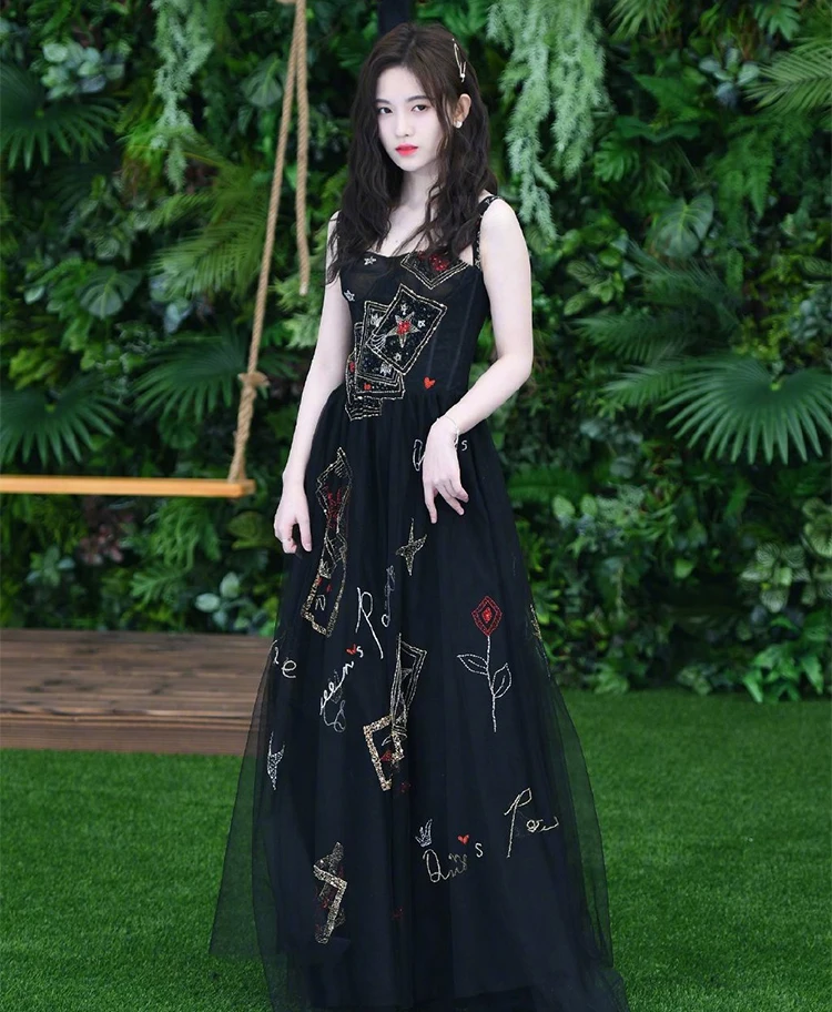 Роскошное дизайнерское вечернее платье JSXDHK пикантное женское Сетчатое макси на