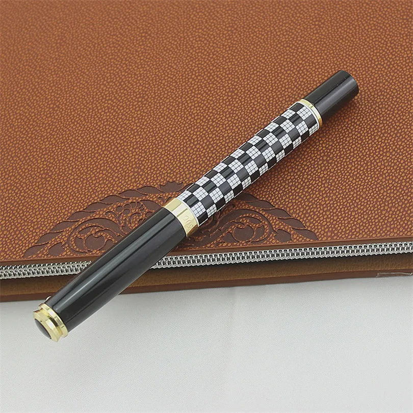 Высокое качество Jinhao 500 Deluxe Chessboard золотые и черные чернила черная