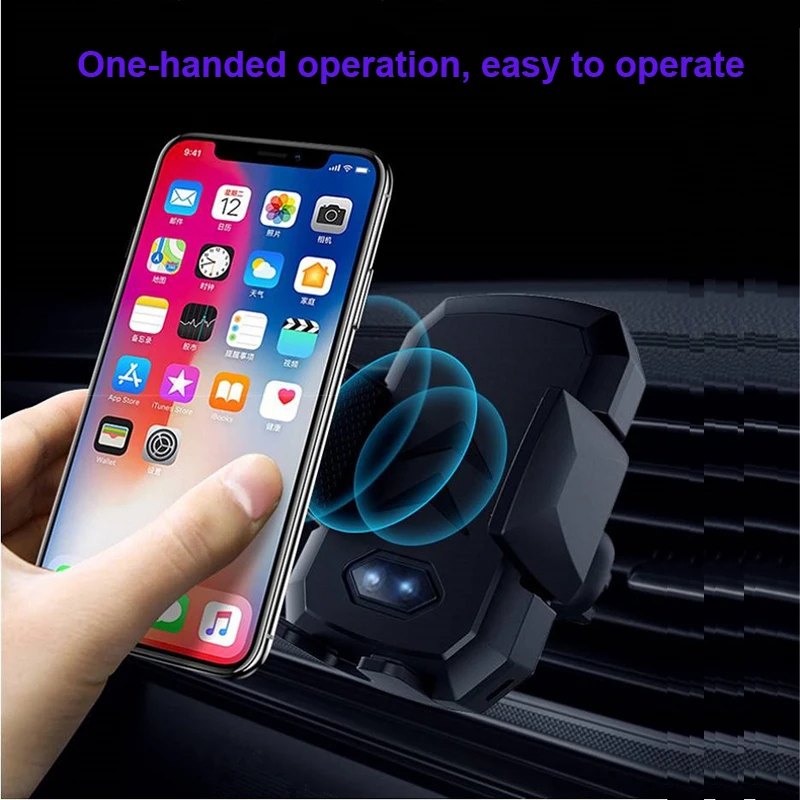 Автомобильное беспроводное зарядное устройство Qi для iPhone XS Max X XR 8 быстрая