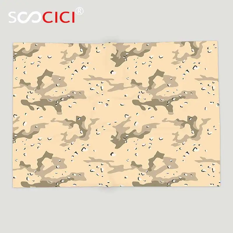 Online Personalizzato Morbido Pile Rimessa Laterale Coperta Camo Sfondo Nascondersi Nel Deserto Forze Armate DEGLI STATI UNITI Tema Di Design Luce Arancione Sage