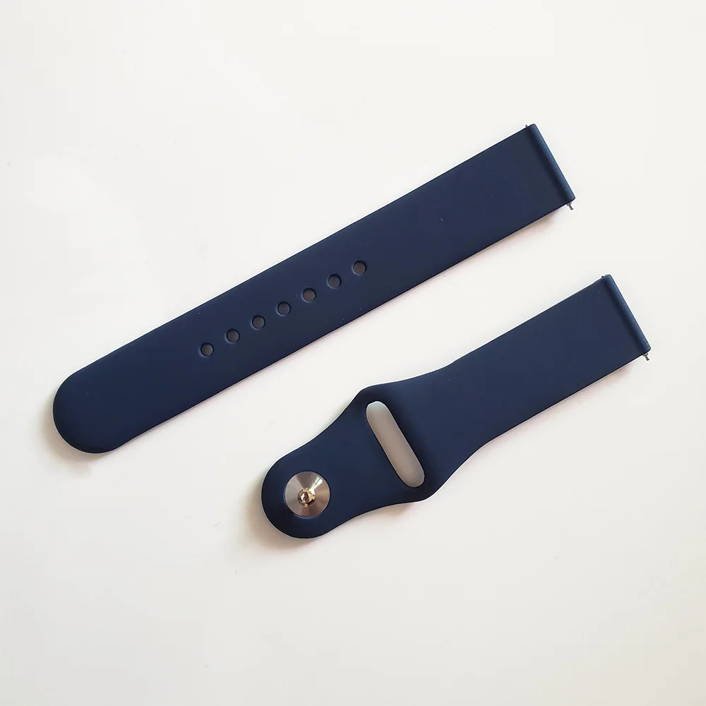 Midnight blue 20 мм спортивный силиконовый ремешок для Garmin Vivoactive 3 тренера музыка заменить ремешок браслет для vivomove HR/Forerunner 645 браслет - Цвет ремешка: Midnight blue