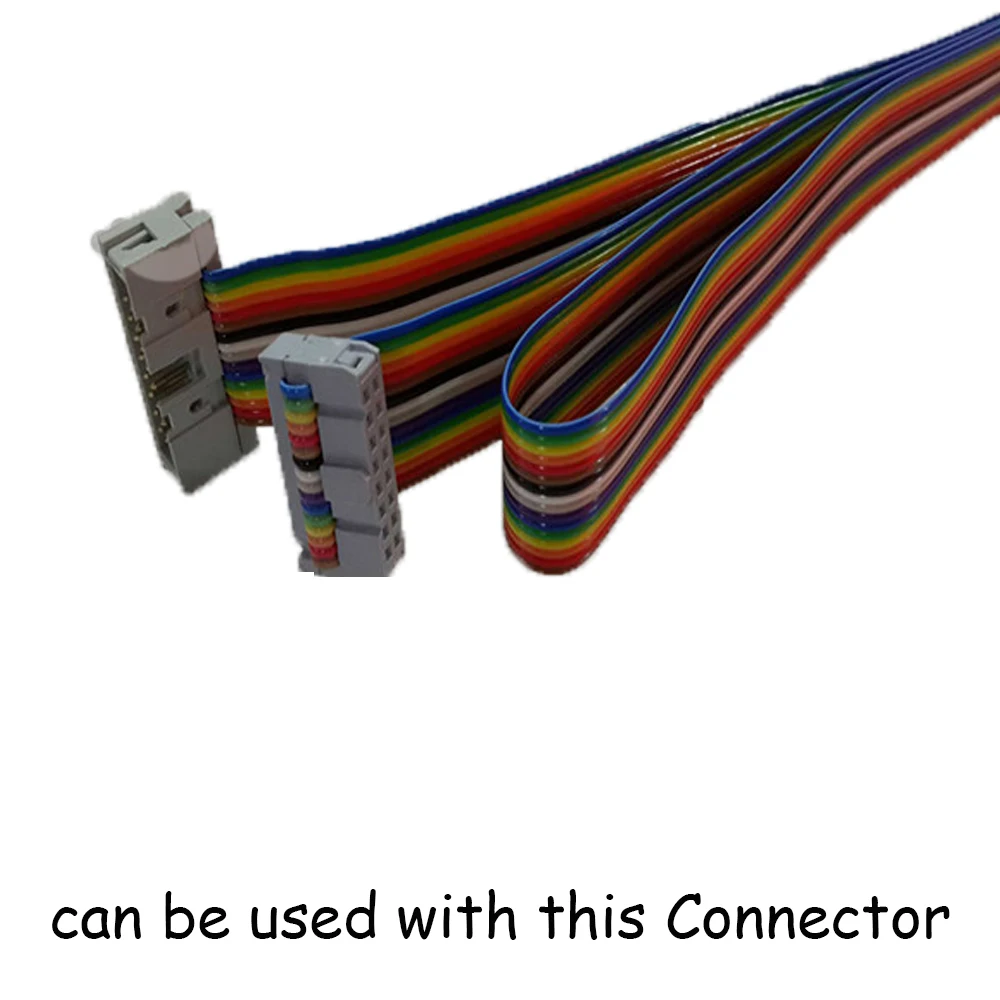 Плоский Цветной Радужный многоцветный ленточный кабель 28 AWG 10M 300V 50 pin цветной IDC