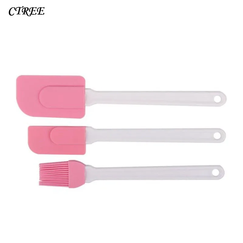 

CTREE 3Pcs/Sets Kitchen Utensils Silicone Baking Sauce Brush Butter Cooking Spatula Pastry Scraper Cake Kitchen Baking Tool C147