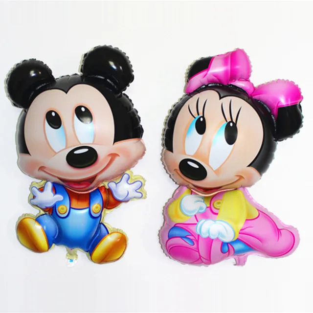 KUWANLE 10pcs/lot Mickey Minnie Mouse Balloons Cartoon Foil Helium Balloon Birthday Party Supplies Decoration Globos Baby Shower | Дом и сад