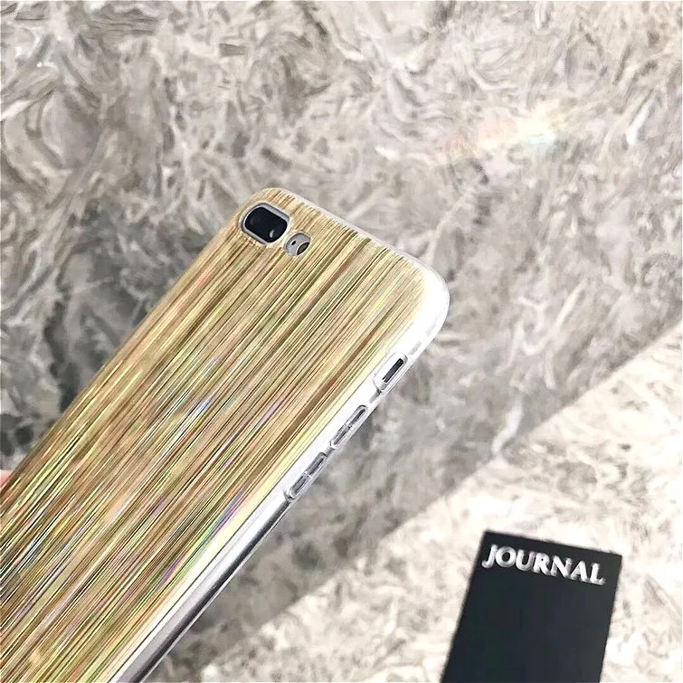 Simple Laser For Iphone 6 6s 7 8P X Xs Xr Max Retro Tpu Rainbow Phone Case |